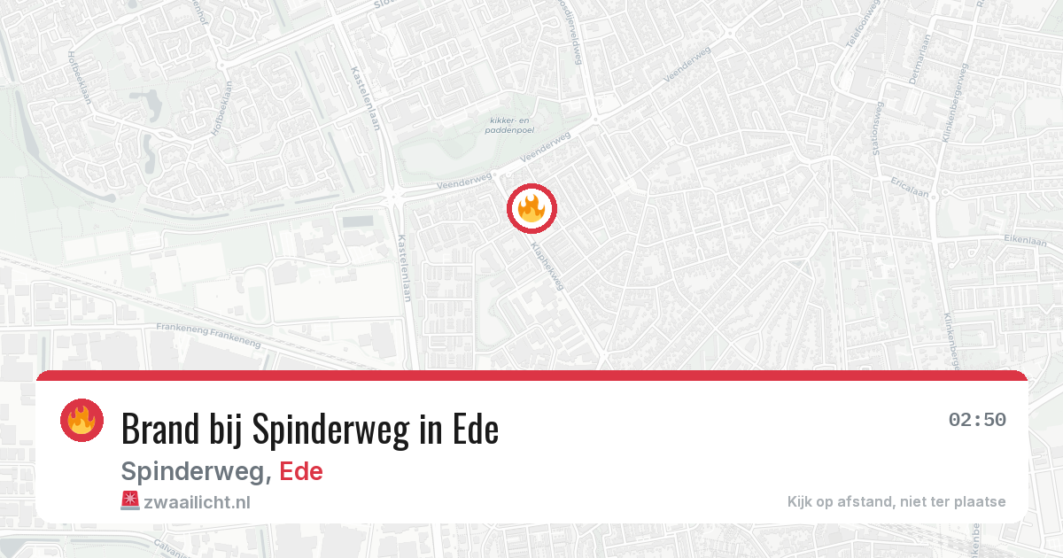 Brand bij Spinderweg in Ede — 21 jun 2026