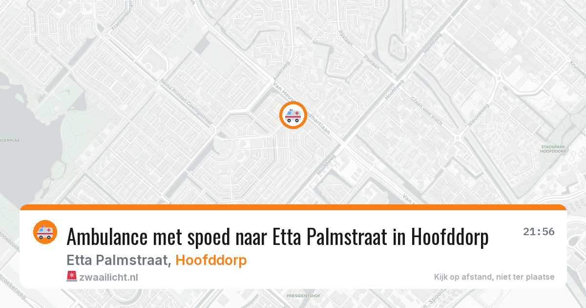 Ambulance met spoed naar Etta Palmstraat in Hoofddorp — 23 jan 2026