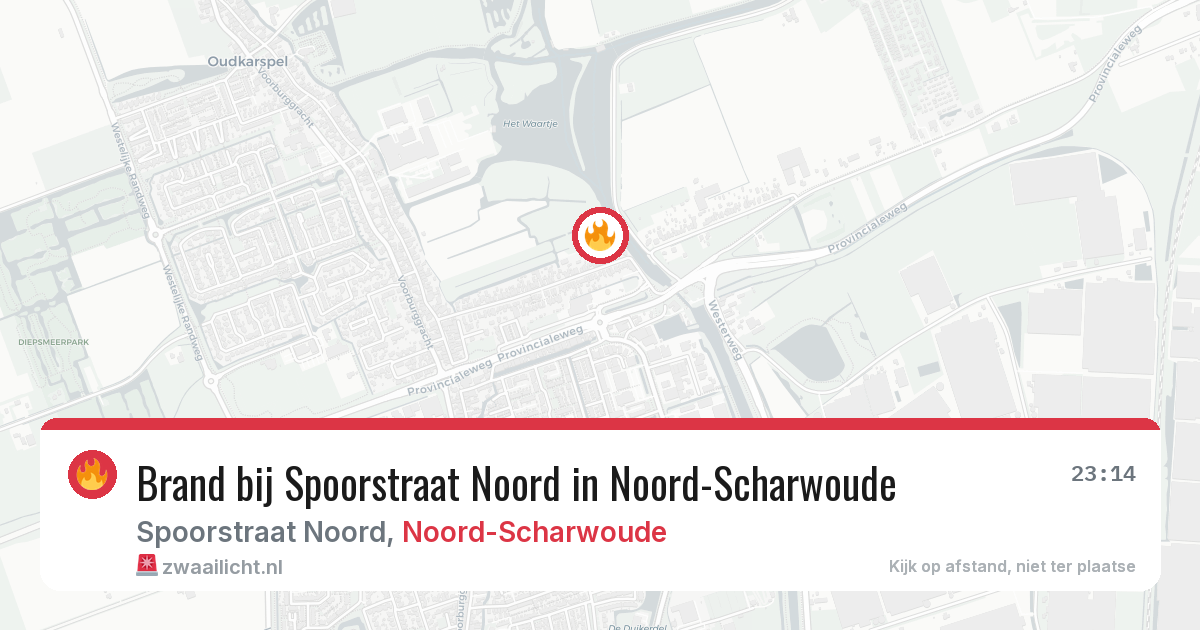 Brand bij Spoorstraat Noord in Noord-Scharwoude — 3 jun 2026