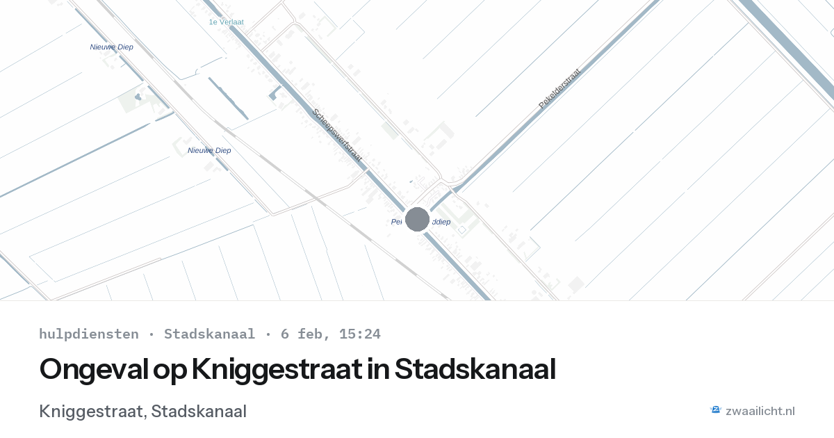 Ongeval op Kniggestraat in Stadskanaal — 6 feb 2026