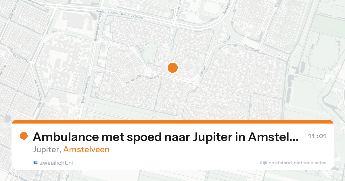 Ambulance met spoed naar Jupiter in Amstelveen — 26 aug 2026