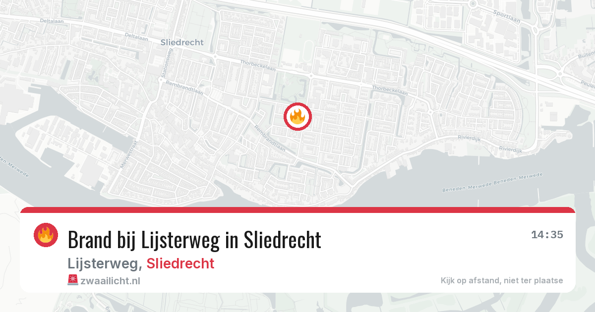 Brand bij Lijsterweg in Sliedrecht — 24 jun 2026
