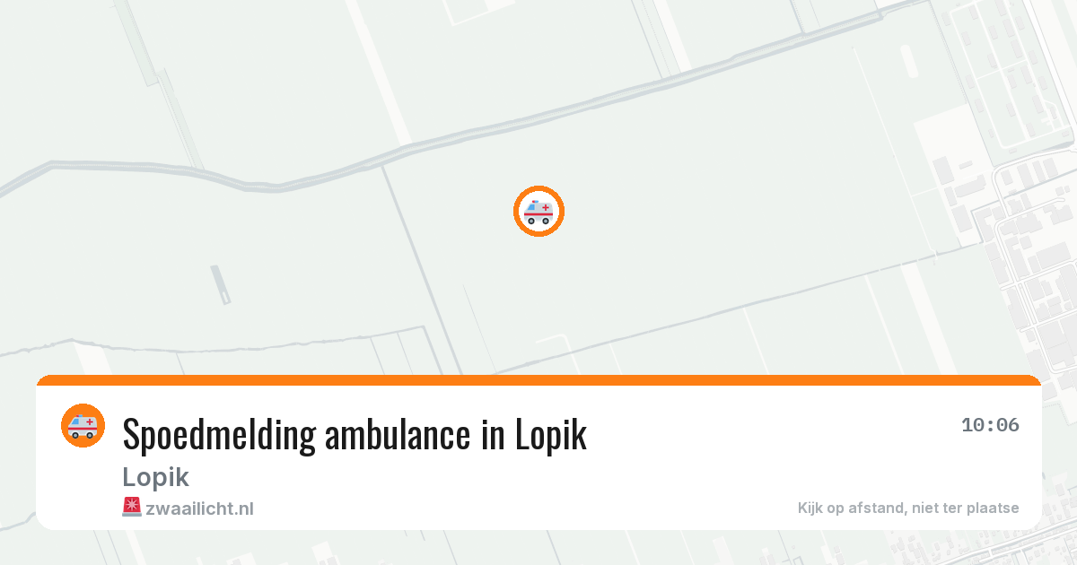 Spoedmelding ambulance in Lopik — 11 aug 2026