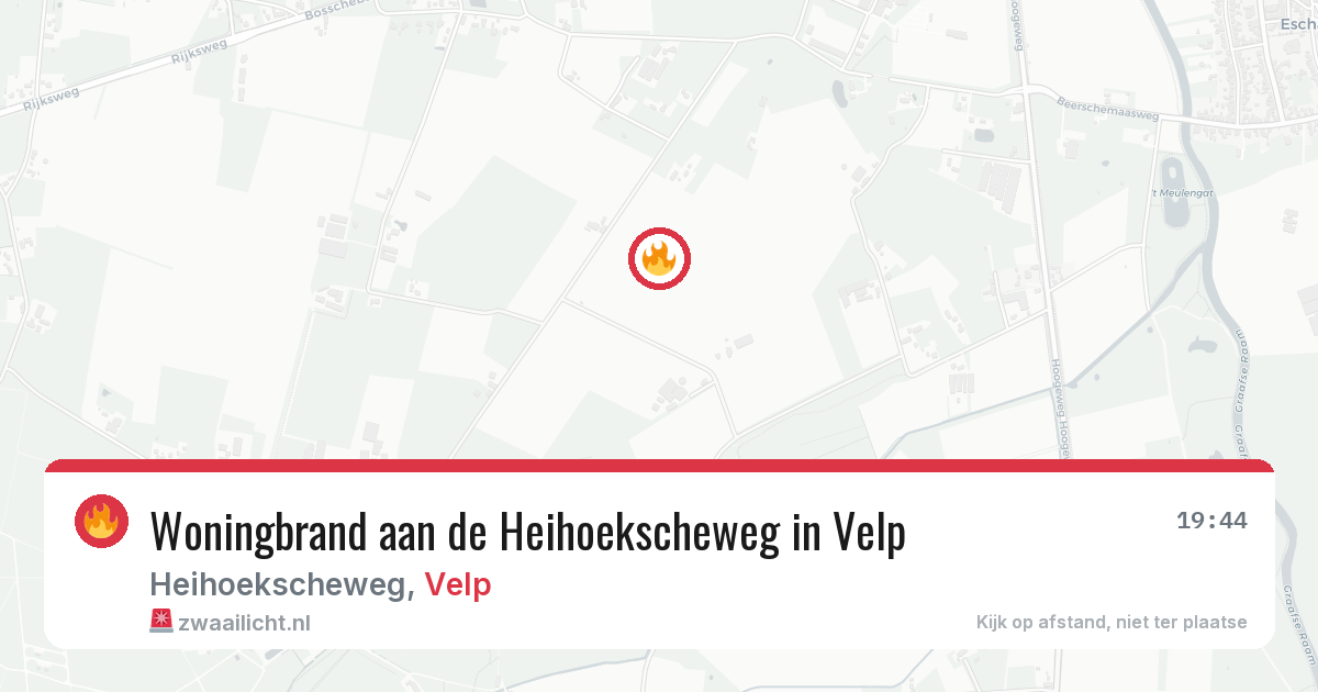 Woningbrand aan de Heihoekscheweg in Velp — 16 jan 2026