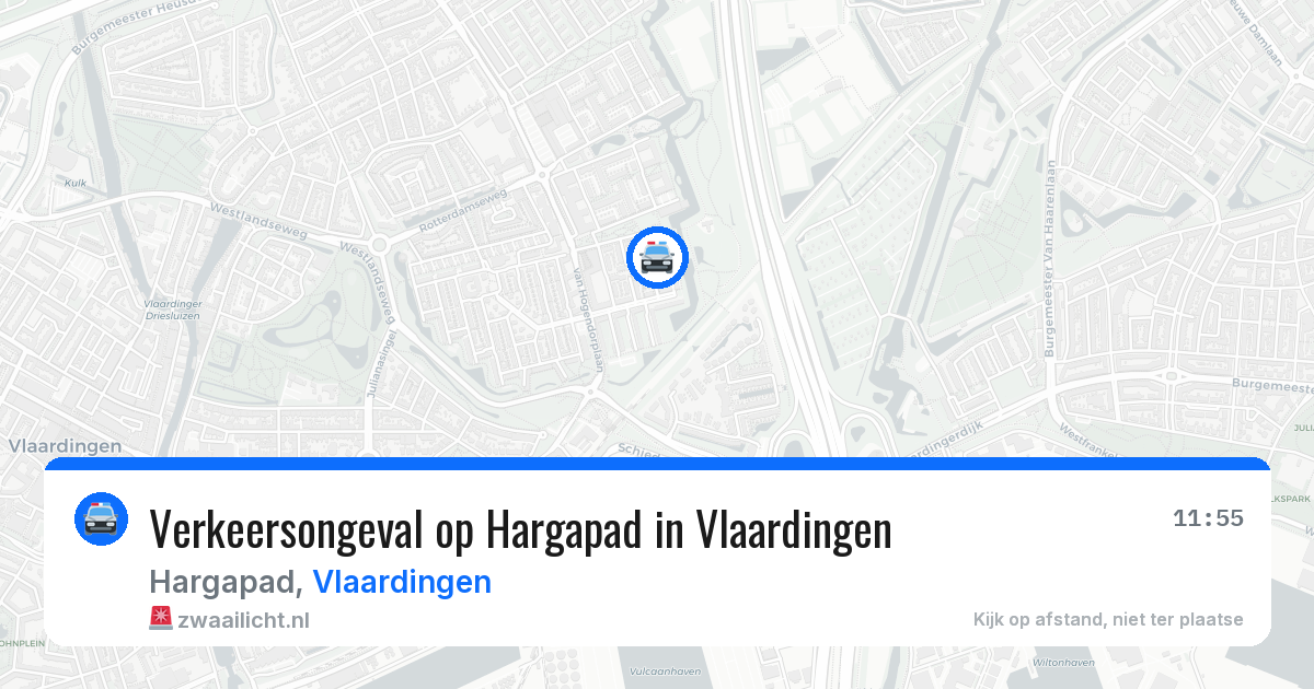Verkeersongeval op Hargapad in Vlaardingen — 1 jul 2026