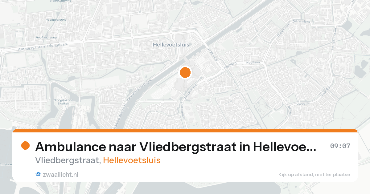 Ambulance naar Vliedbergstraat in Hellevoetsluis — 4 jun 2026