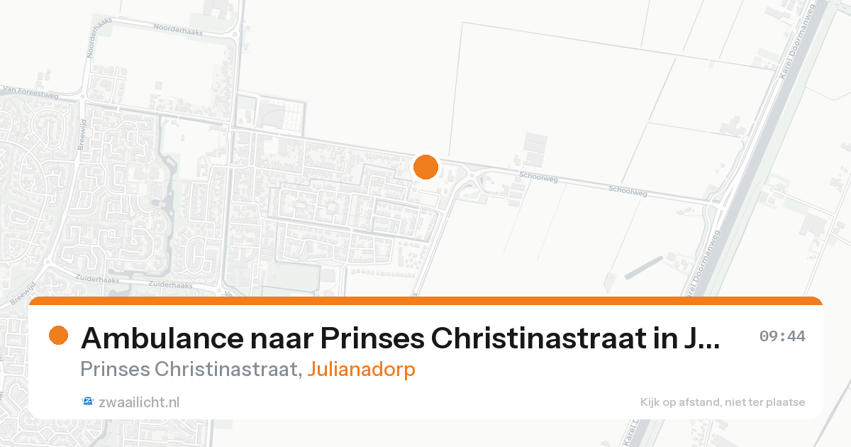 Ambulance naar Prinses Christinastraat in Julianadorp — 7 feb 2026
