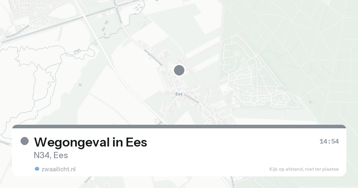 Wegongeval in Ees — 26 feb 2026