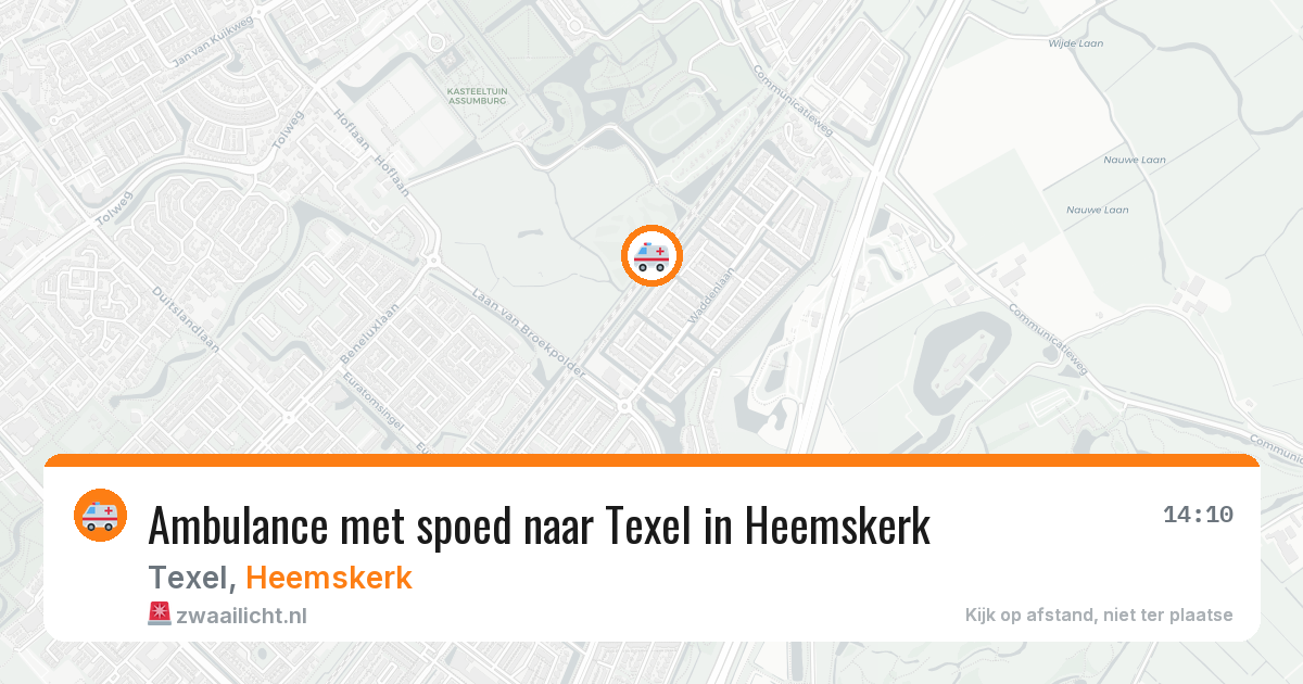 Ambulance met spoed naar Texel in Heemskerk — 16 feb 2026