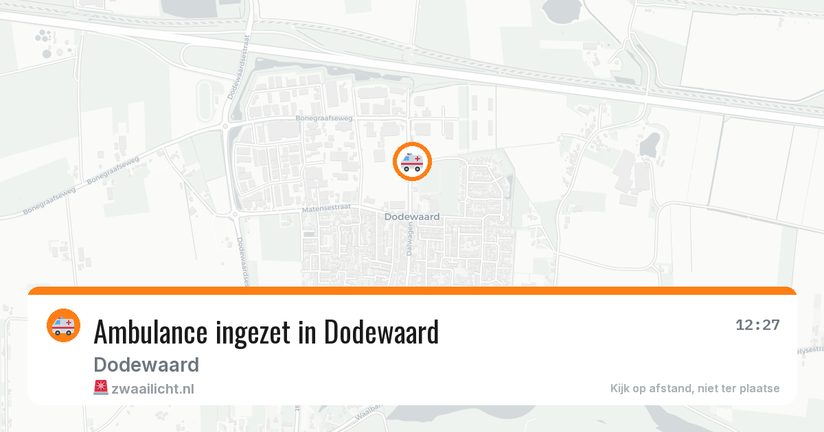 Ambulance ingezet in Dodewaard — 19 jun 2026