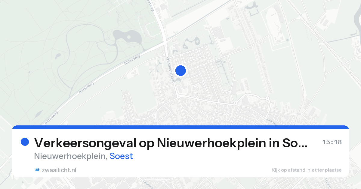 Verkeersongeval op Nieuwerhoekplein in Soest — 20 aug 2026
