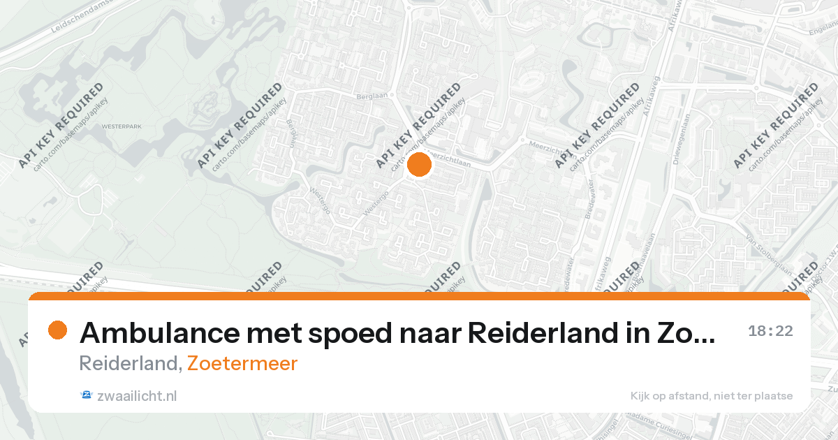 Ambulance met spoed naar Reiderland in Zoetermeer — 26 aug 2026