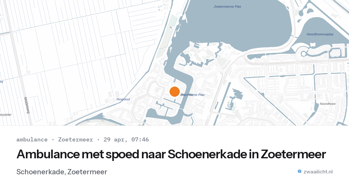 Ambulance met spoed naar Schoenerkade in Zoetermeer — 29 apr 2026