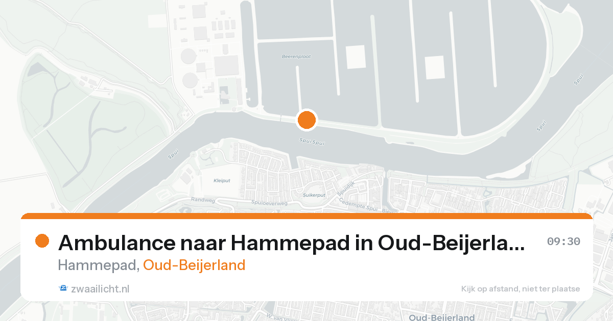 Ambulance naar Hammepad in Oud-Beijerland — 24 aug 2026
