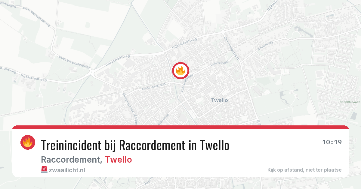 Treinincident bij Raccordement in Twello — 30 mei 2026