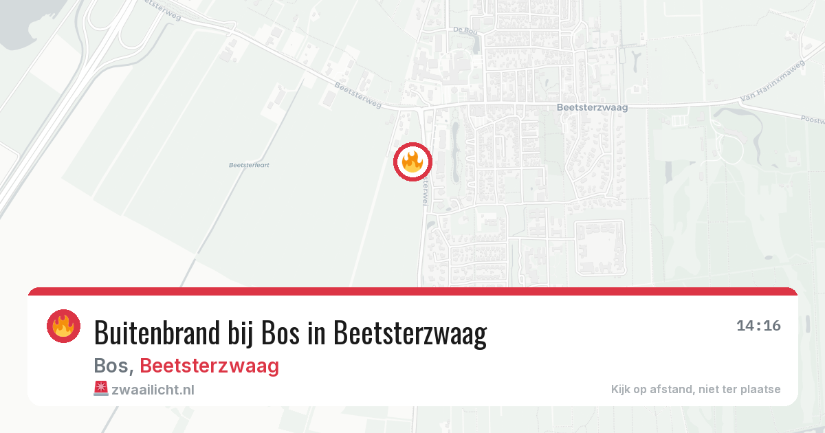 Buitenbrand bij Bos in Beetsterzwaag — 11 aug 2026