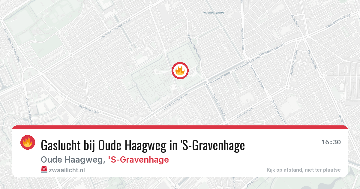 Gaslucht bij Oude Haagweg in 'S-Gravenhage — 2 jul 2026