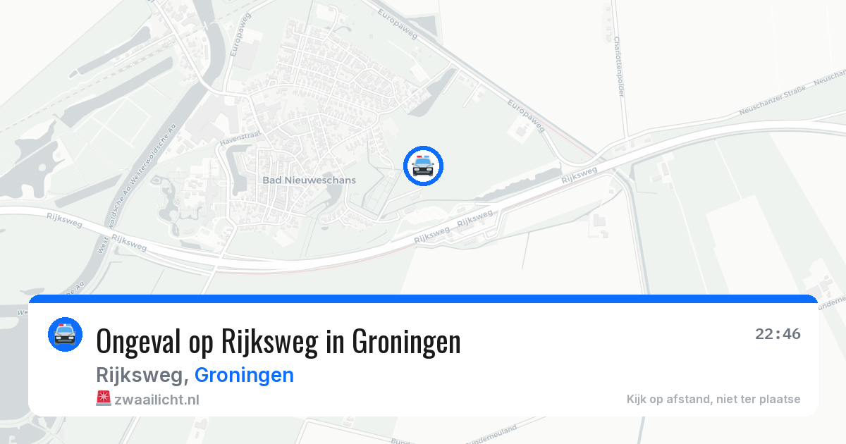 Ongeval op Rijksweg in Groningen — 30 mei 2026
