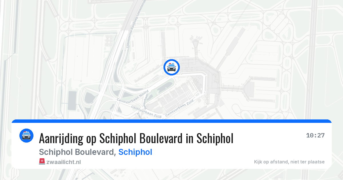 Aanrijding op Schiphol Boulevard in Schiphol — 3 aug 2026