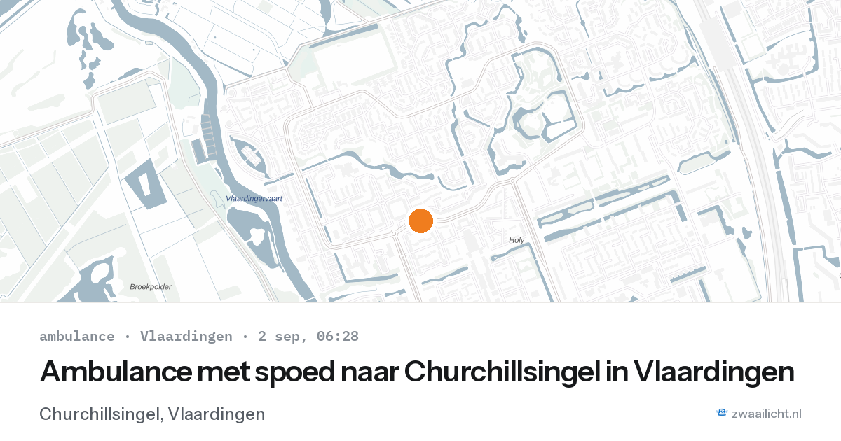 Ambulance met spoed naar Churchillsingel in Vlaardingen — 2 sep 2026