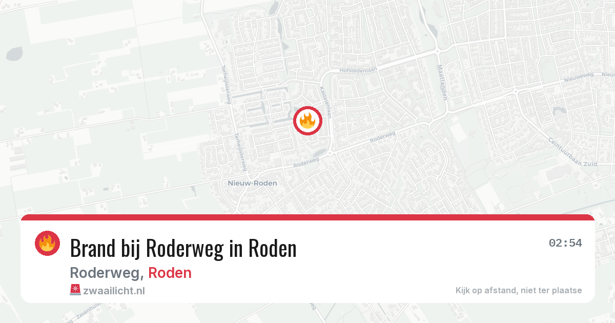 Brand bij Roderweg in Roden — 2 aug 2026