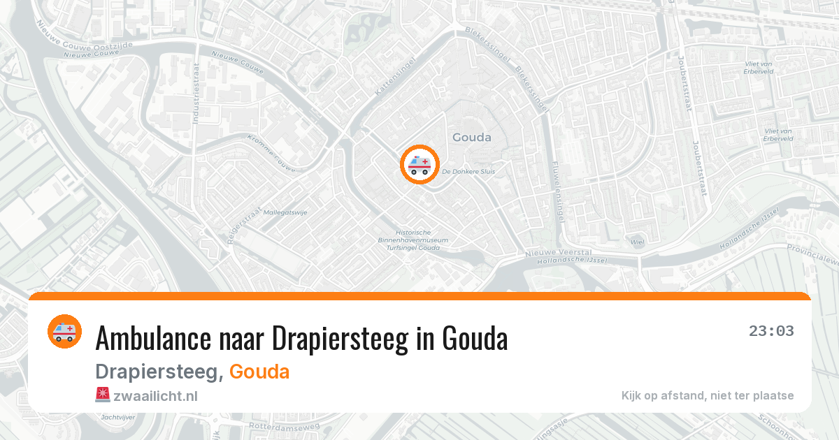 Ambulance naar Drapiersteeg in Gouda — 10 aug 2026