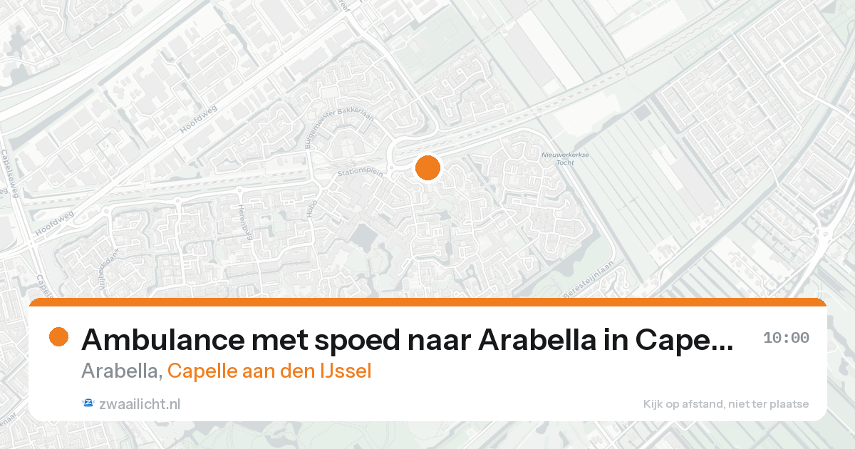 Ambulance met spoed naar Arabella in Capelle aan den IJssel — 24 aug 2026