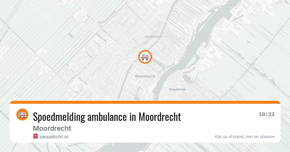 Spoedmelding ambulance in Moordrecht — 22 jan 2026