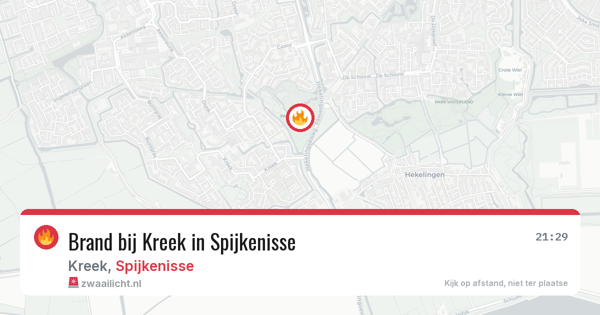 Brand bij Kreek in Spijkenisse — 8 jul 2026