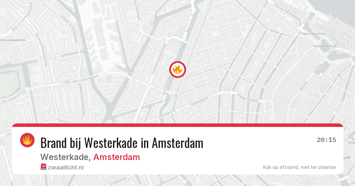 Brand bij Westerkade in Amsterdam — 5 mei 2026
