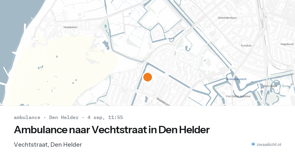 Ambulance naar Vechtstraat in Den Helder — 4 sep 2026