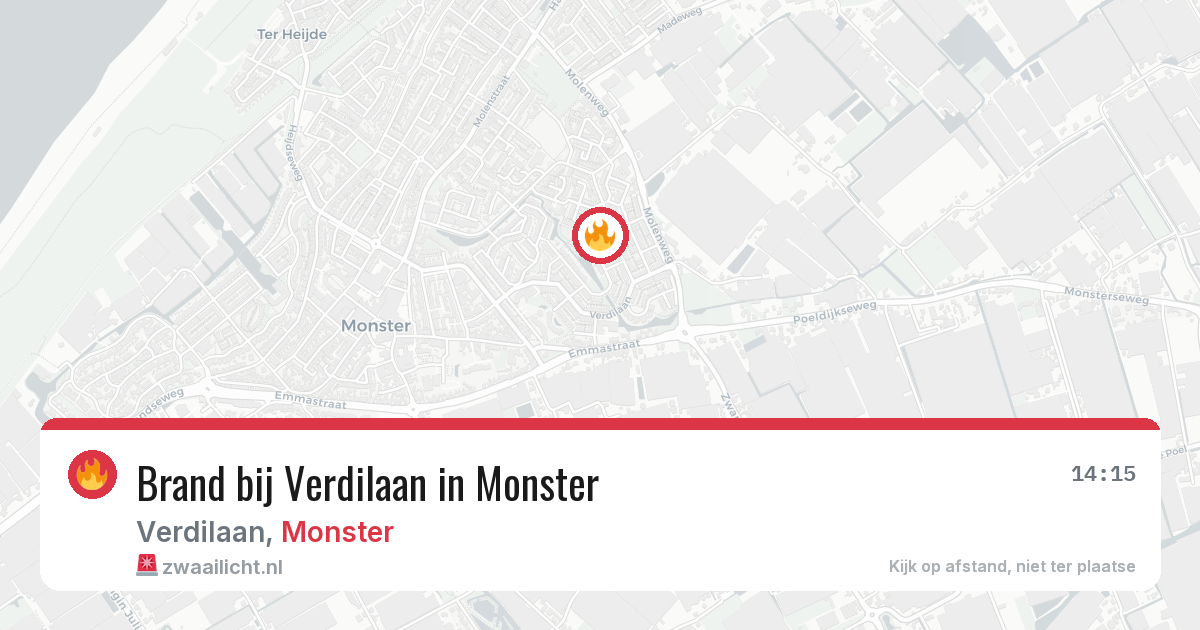 Brand bij Verdilaan in Monster — 31 jul 2026