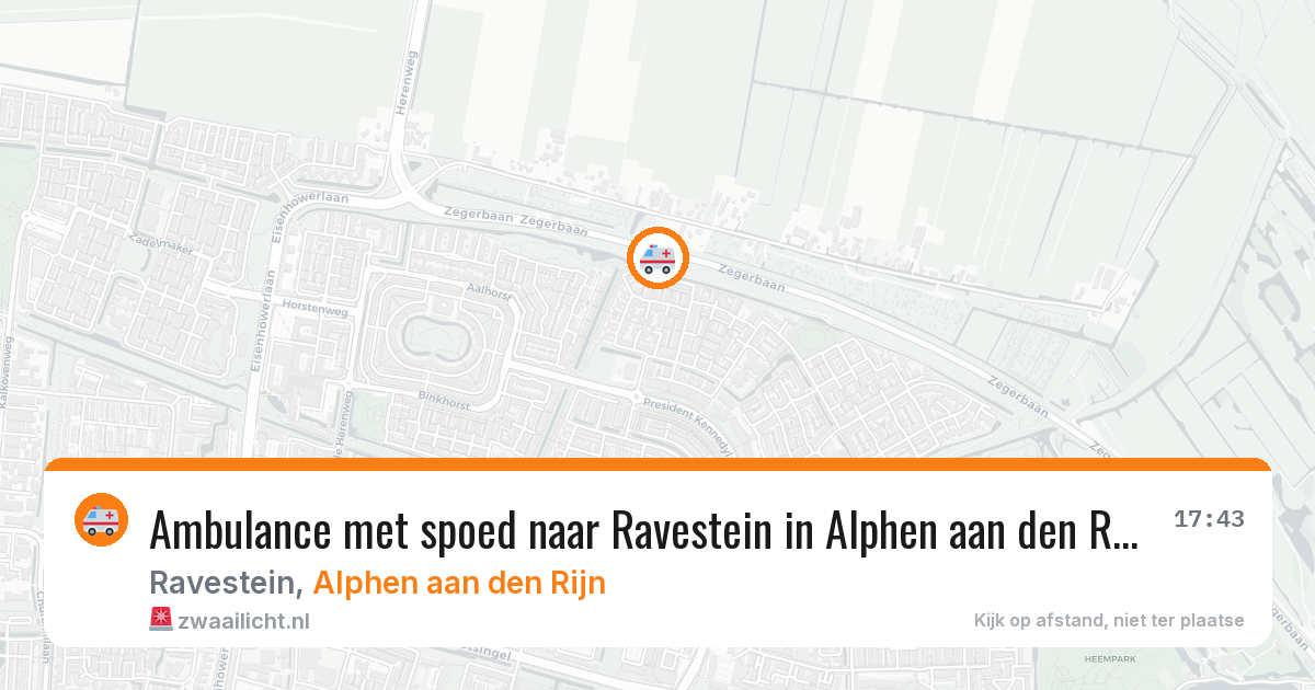Ambulance met spoed naar Ravestein in Alphen aan den Rijn — 8 feb 2026