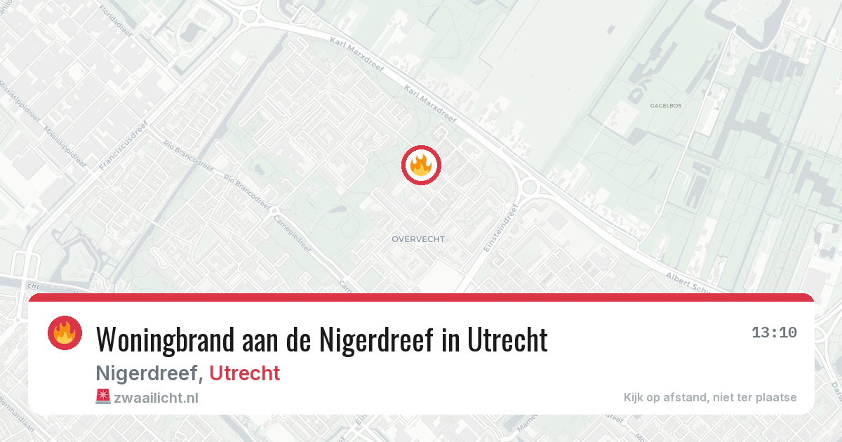 Woningbrand aan de Nigerdreef in Utrecht — 20 jul 2026