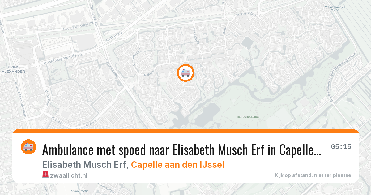 Ambulance met spoed naar Elisabeth Musch Erf in Capelle aan den IJssel — 10 jun 2026