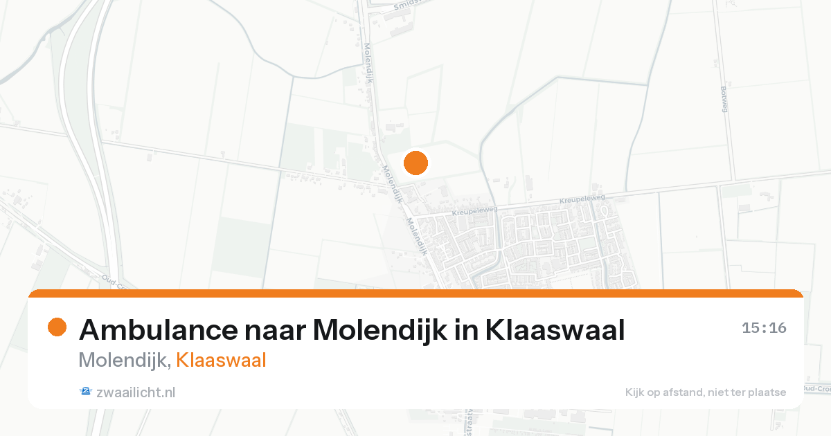 Ambulance naar Molendijk in Klaaswaal — 16 aug 2026