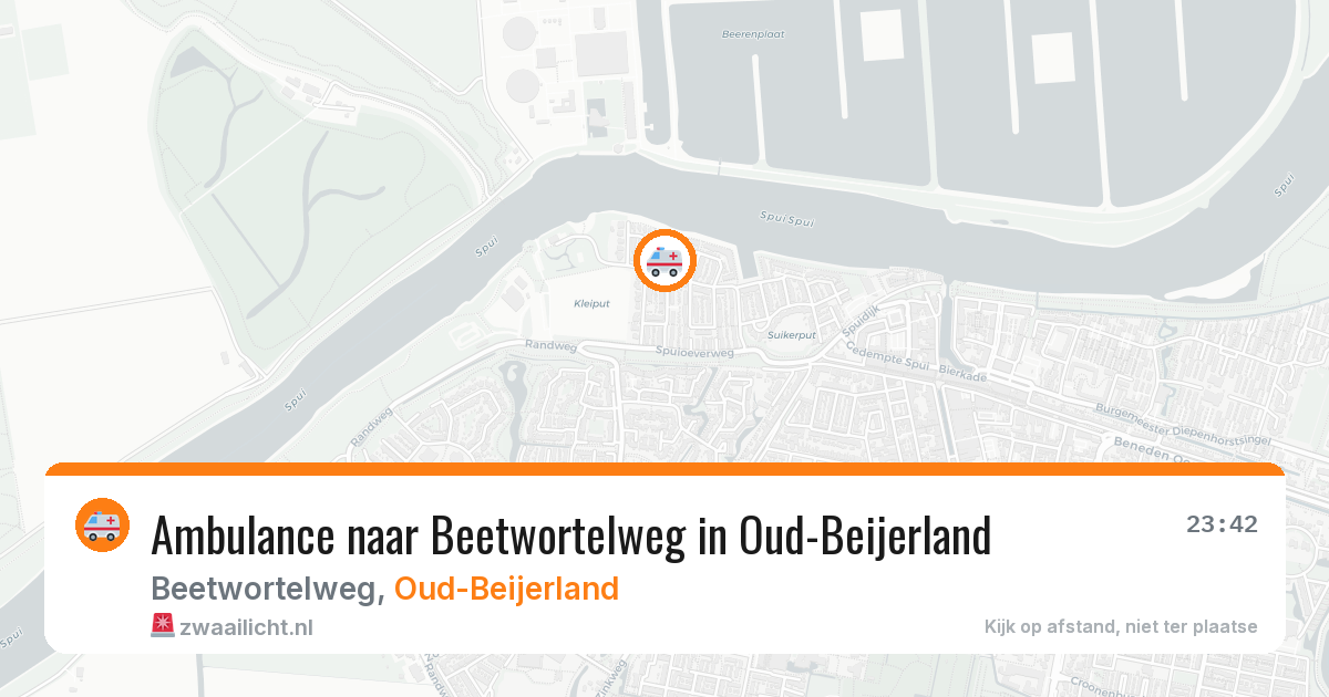 Ambulance naar Beetwortelweg in Oud-Beijerland — 20 apr 2026