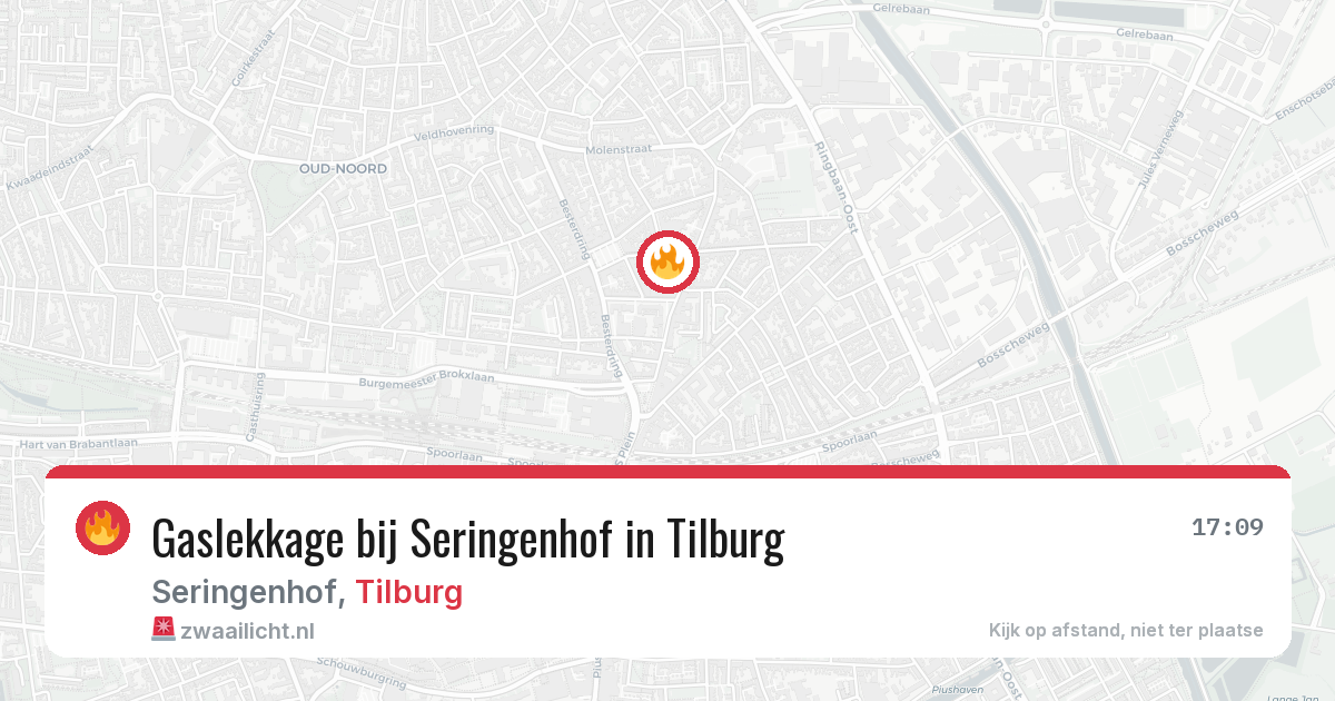 Gaslekkage bij Seringenhof in Tilburg — 29 jun 2026