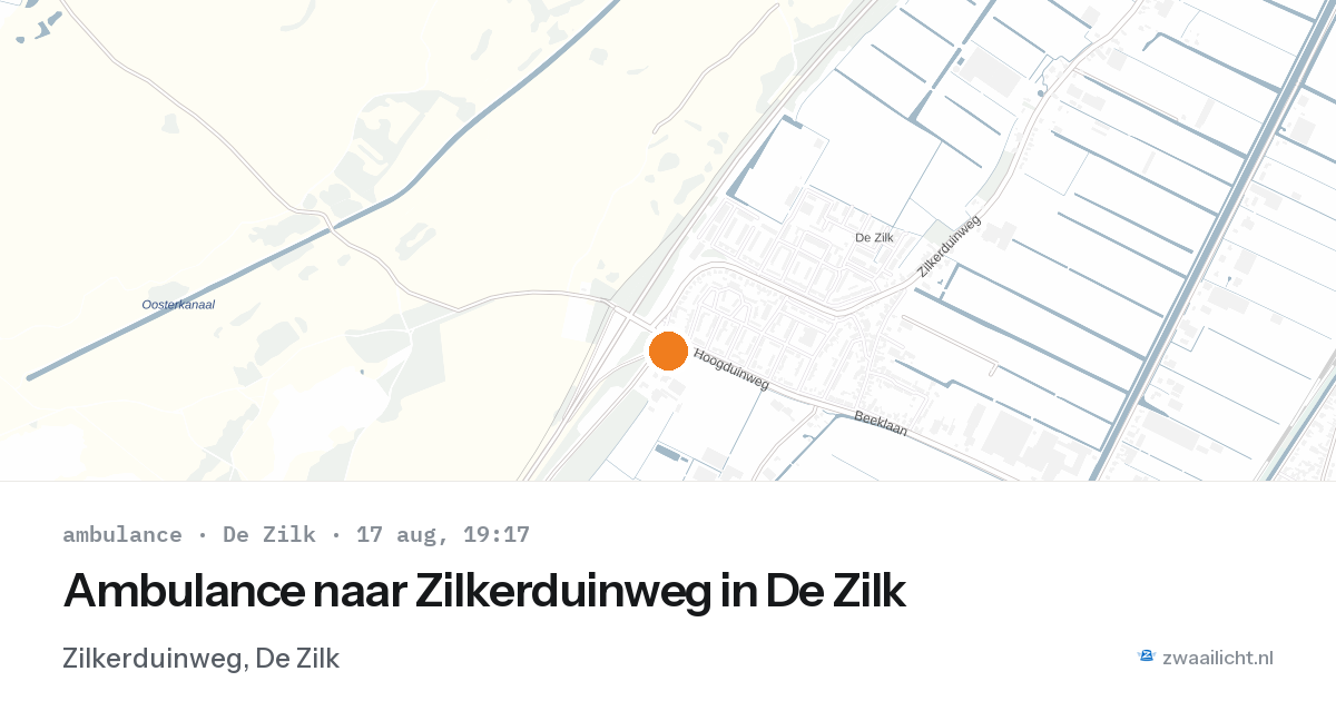 Ambulance naar Zilkerduinweg in De Zilk — 17 aug 2026