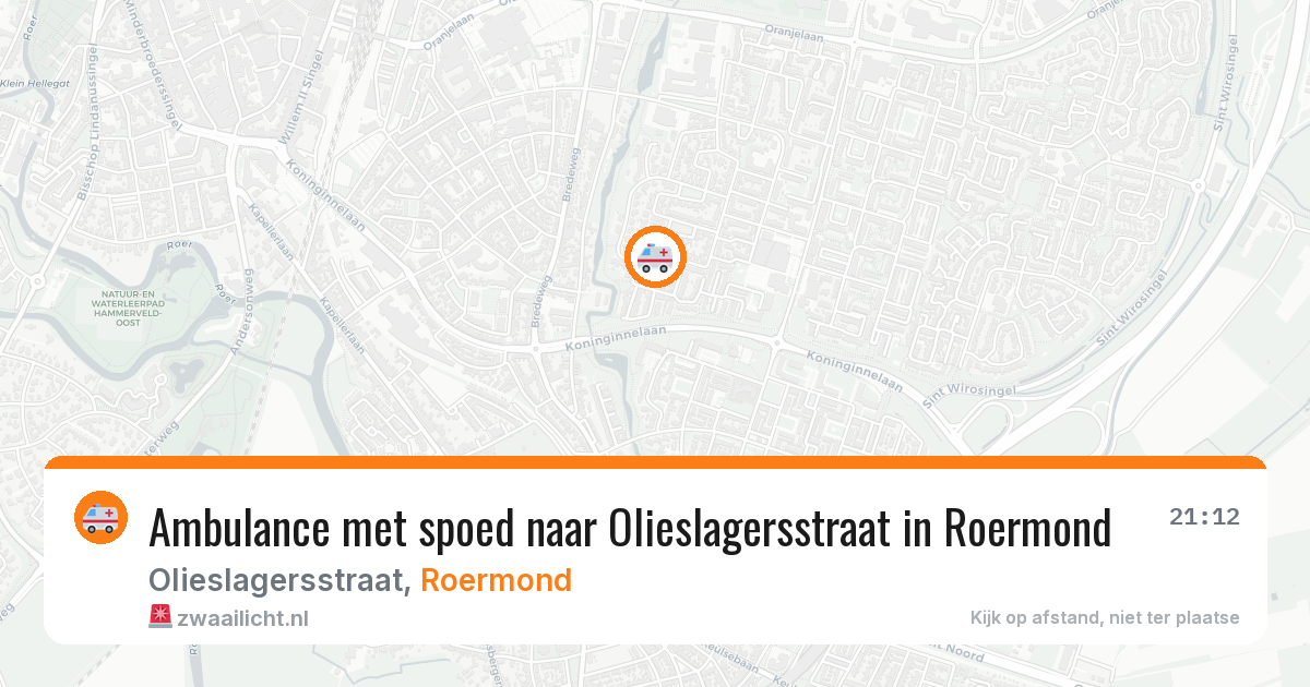 Ambulance met spoed naar Olieslagersstraat in Roermond — 11 apr 2026