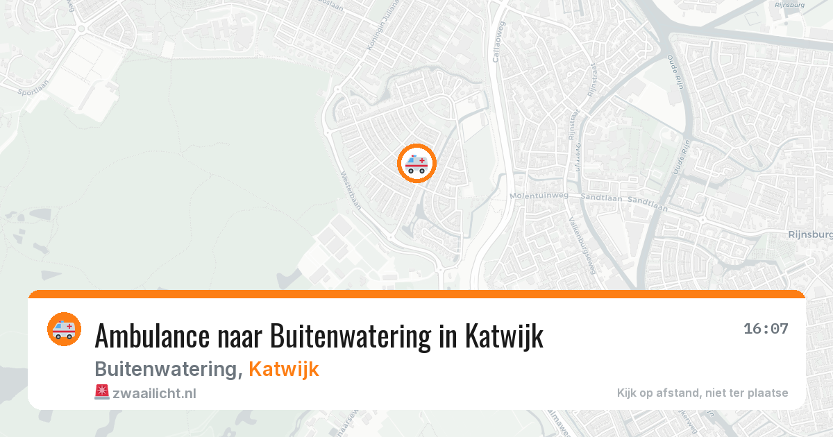 Ambulance naar Buitenwatering in Katwijk — 22 mrt 2026