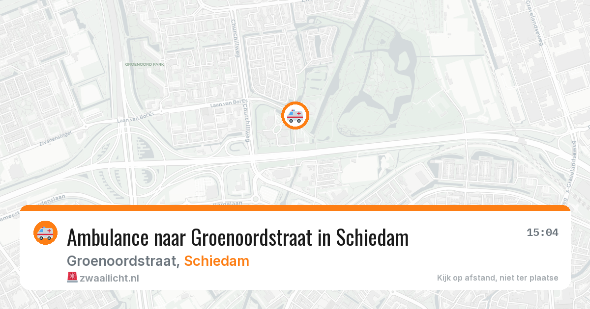 Ambulance naar Groenoordstraat in Schiedam — 28 jul 2026