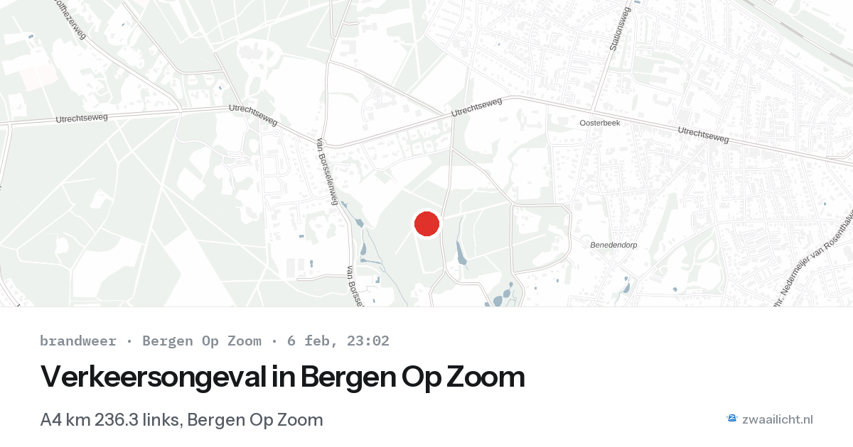 Verkeersongeval in Bergen Op Zoom — 6 feb 2026