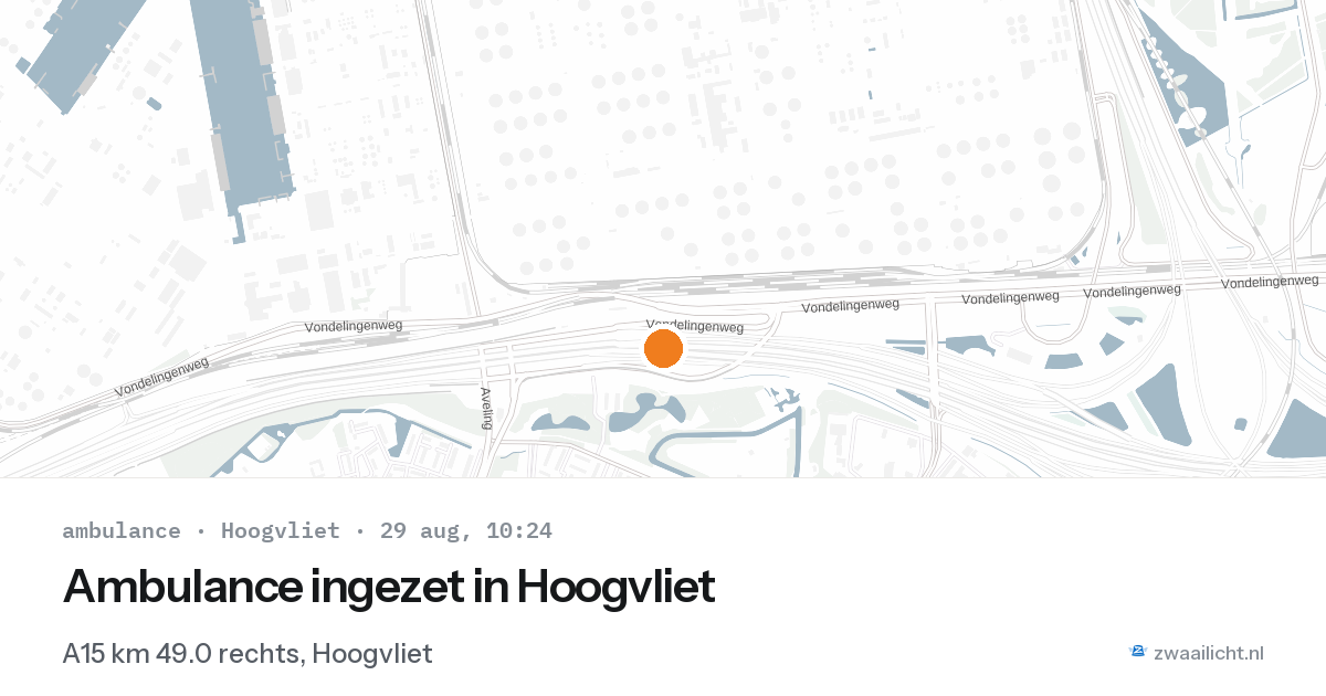 Ambulance ingezet in Hoogvliet — 29 aug 2026