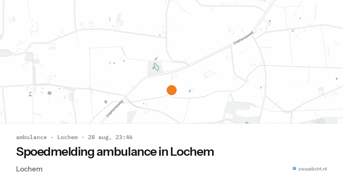 Spoedmelding ambulance in Lochem — 28 aug 2026