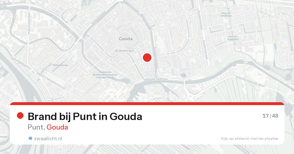Brand bij Punt in Gouda — 15 aug 2026