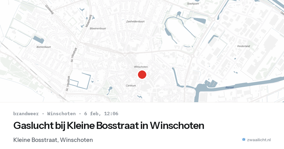Gaslucht bij Kleine Bosstraat in Winschoten — 6 feb 2026