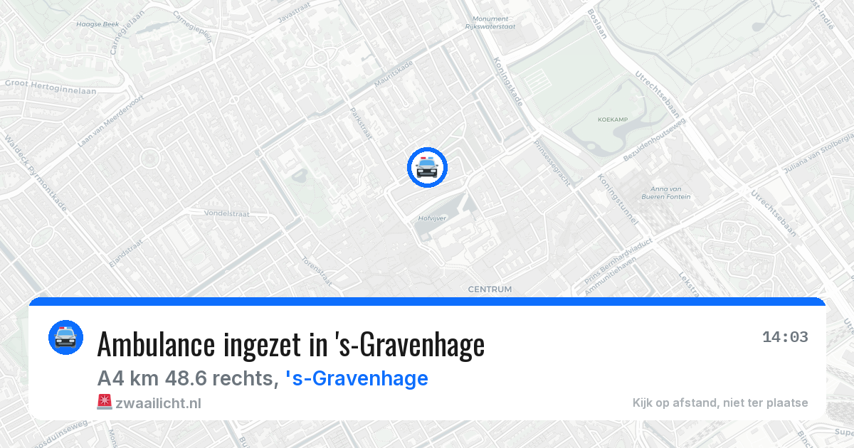 Ambulance ingezet in 's-Gravenhage — 15 jun 2026