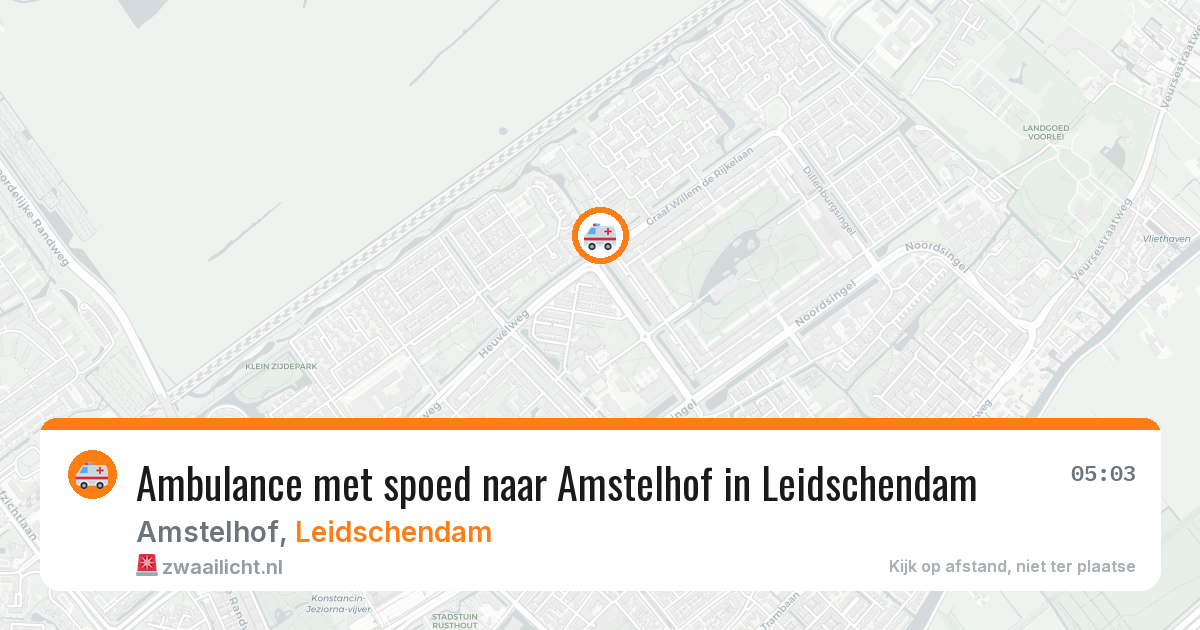 Ambulance met spoed naar Amstelhof in Leidschendam — 24 mei 2026