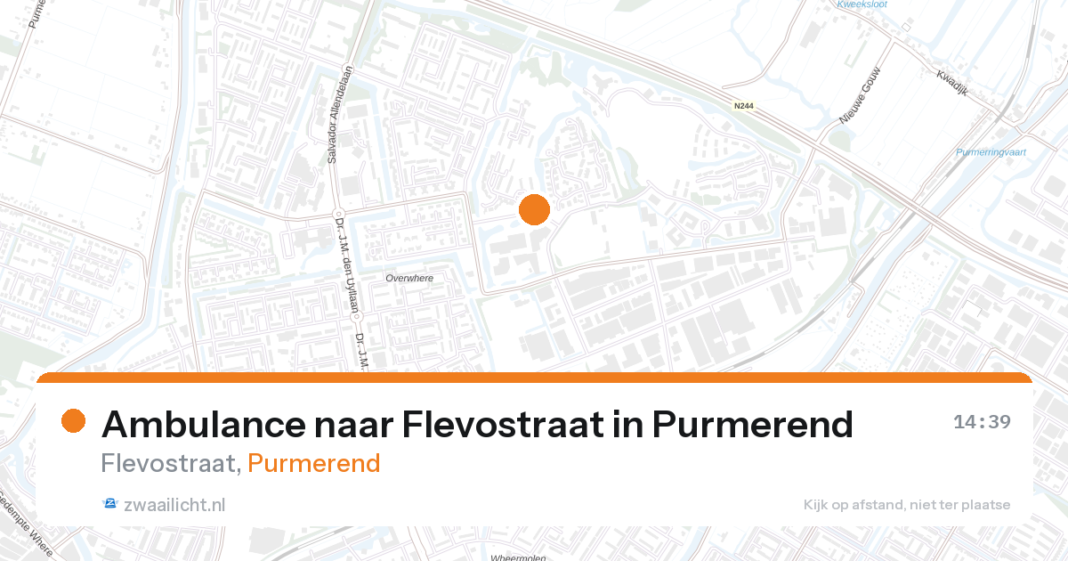 Ambulance naar Flevostraat in Purmerend — 28 aug 2026